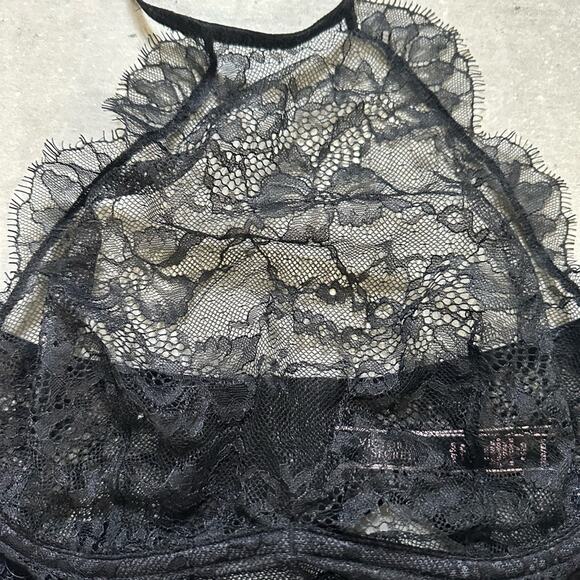 Victoria's Secret Black Lace Halter Bra size 32D - Picture 5 of 9